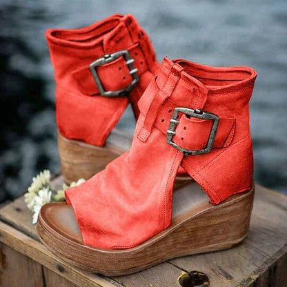 Leonie - Stilvolle Boho-Keilabsatz-Sandalen für Damen
