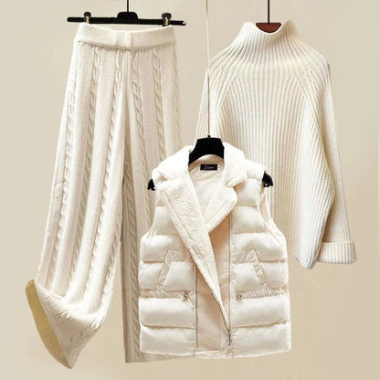 Sophia - Stilvolles 3-teiliges WinterLuxe-Set für ultimativen Komfort und Wärme