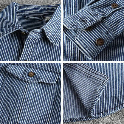 Klassisches Denim Herrenhemd in Vintage-Look