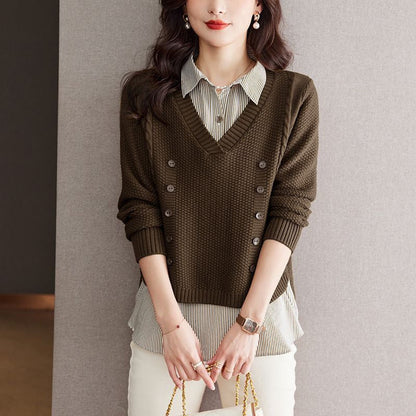 Tahir | Zweiteiliger Strickpullover für Frauen