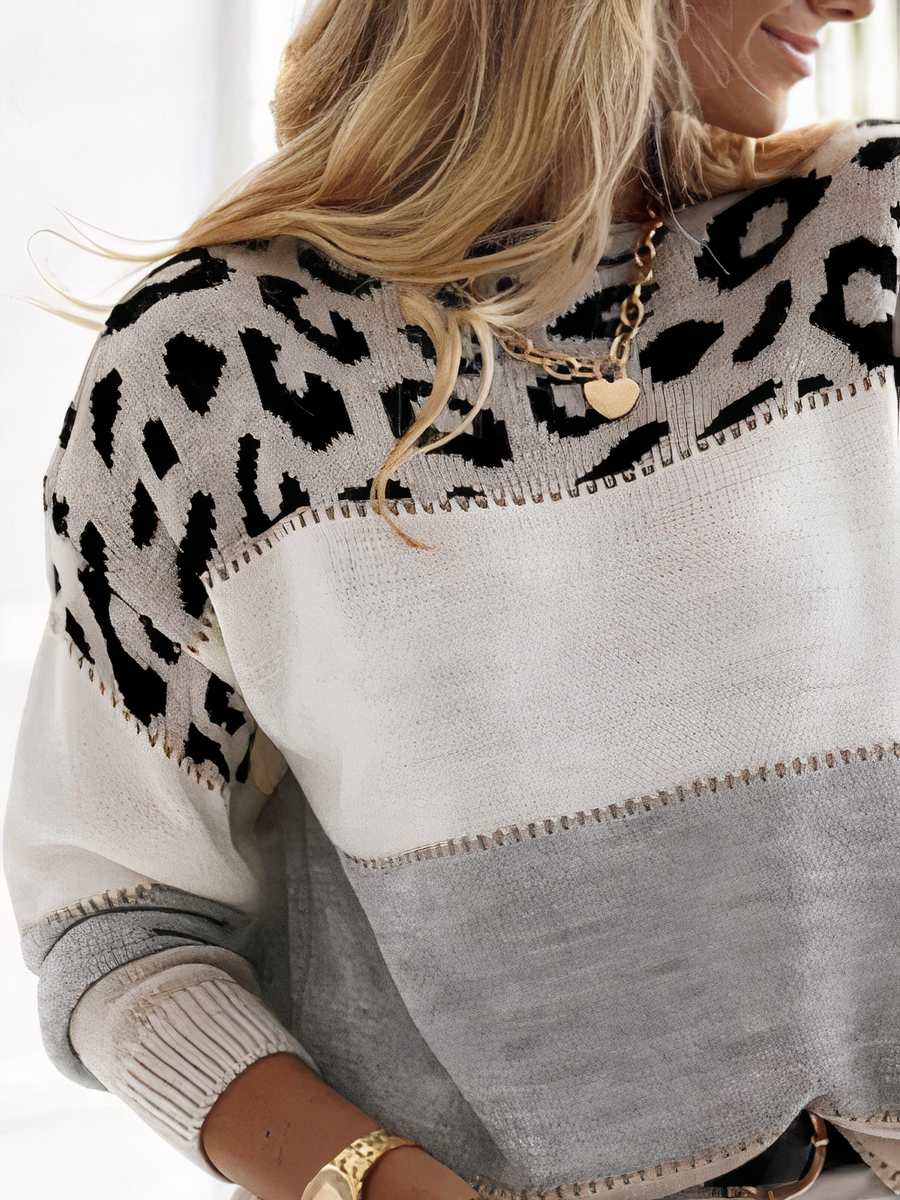 Adaliz - Stylischer Pullover mit Panthermuster