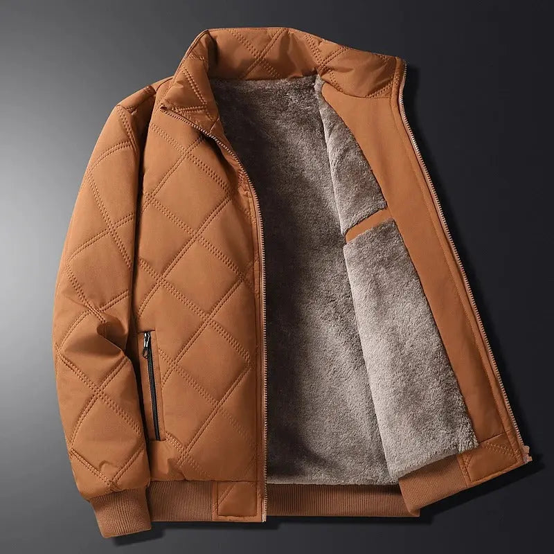 Windichte Herren Winter Jacke mit Fleece Innenfutter