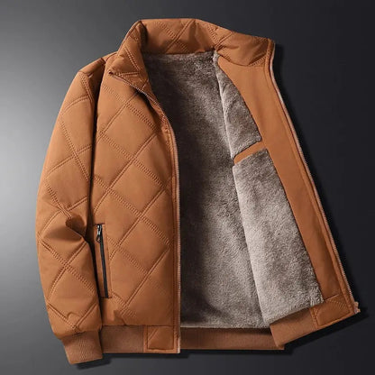 Windichte Herren Winter Jacke mit Fleece Innenfutter