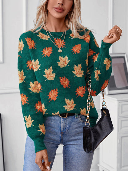Nilo | Gemütlicher Pullover mit Ahornblatt-Muster