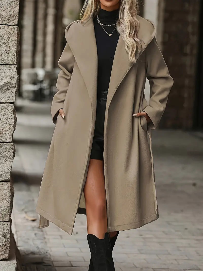 Liarven | Schicker Wickel-Kapuzenmantel mit Taille