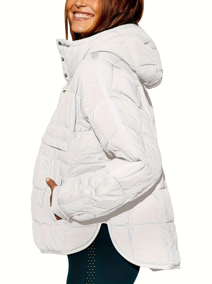 Leyvalis | Solider Kapuzenmantel – Lässige warme Jacke für Damen