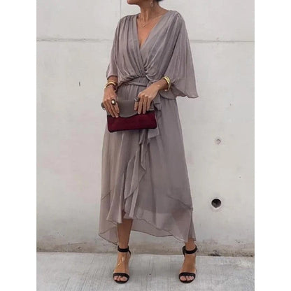 Wendy – Batwing Ärmel Kleid mit V-Ausschnitt