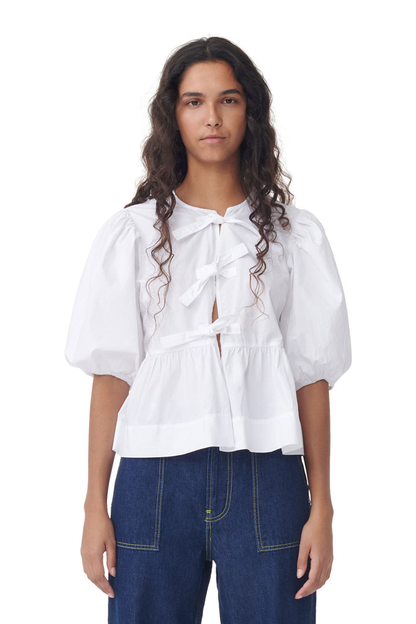 Damenbluse mit Schleife - Daniela