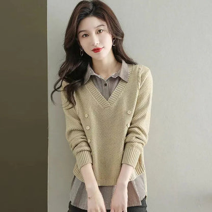 Tahir | Zweiteiliger Strickpullover für Frauen