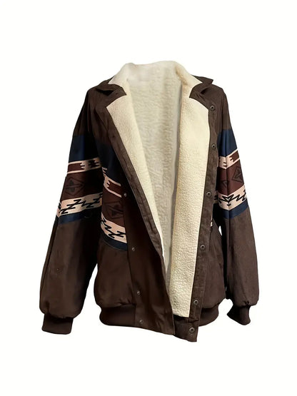 Kimi | Aztec Snap Front Sherpa isolierte Jacke