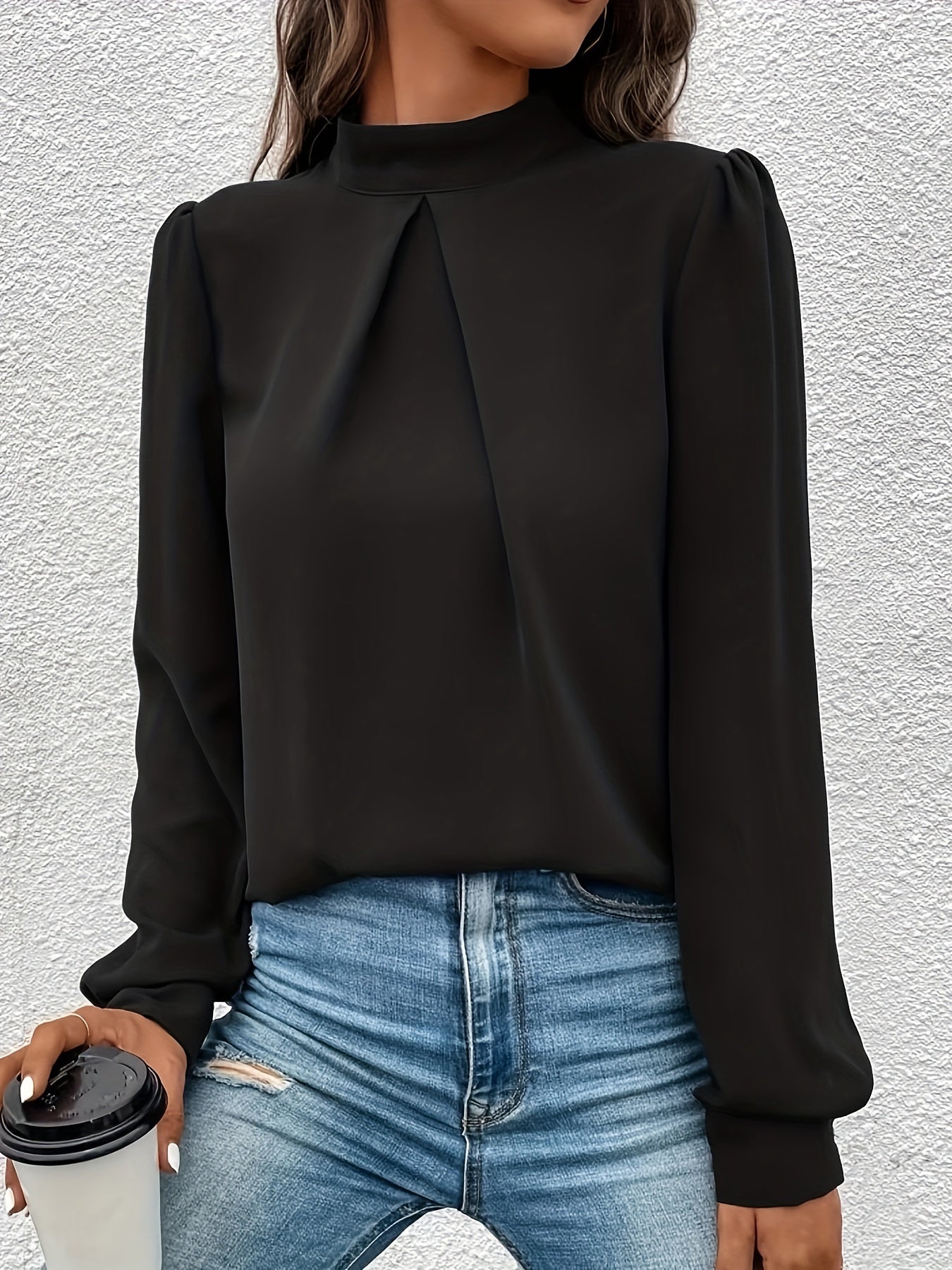 Vae | Schwarze Eleganz-Bluse Marlene
