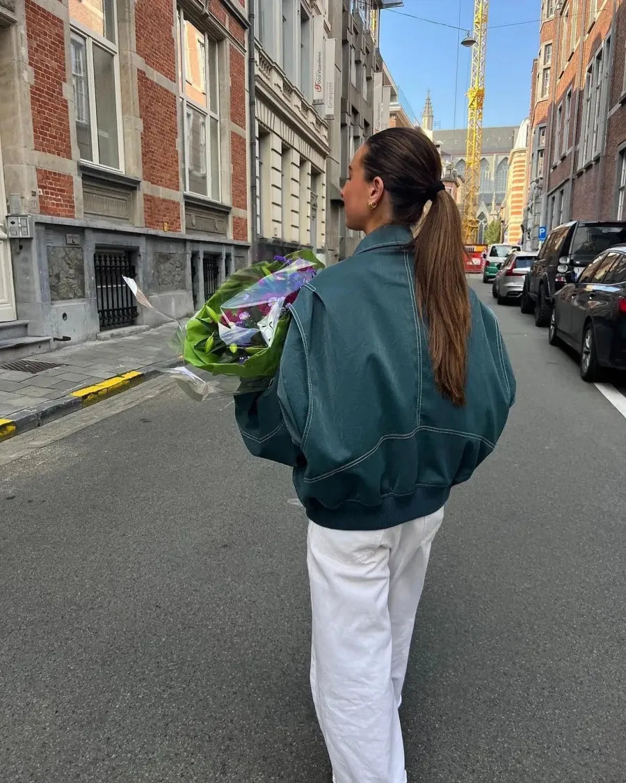 Poiveira | Übergroße Lederjacke