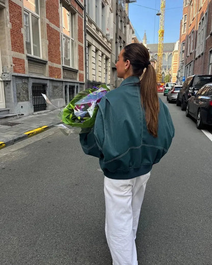 Poiveira | Übergroße Lederjacke