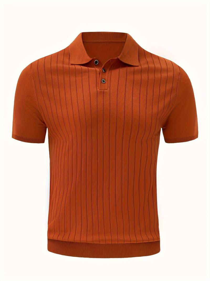 Bequemes geripptes Herren-Poloshirt - Hauke