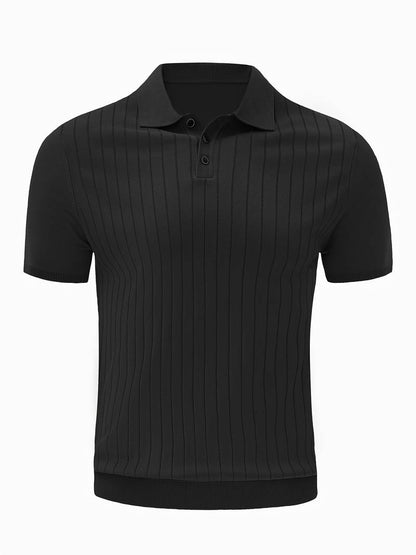 Bequemes geripptes Herren-Poloshirt - Hauke