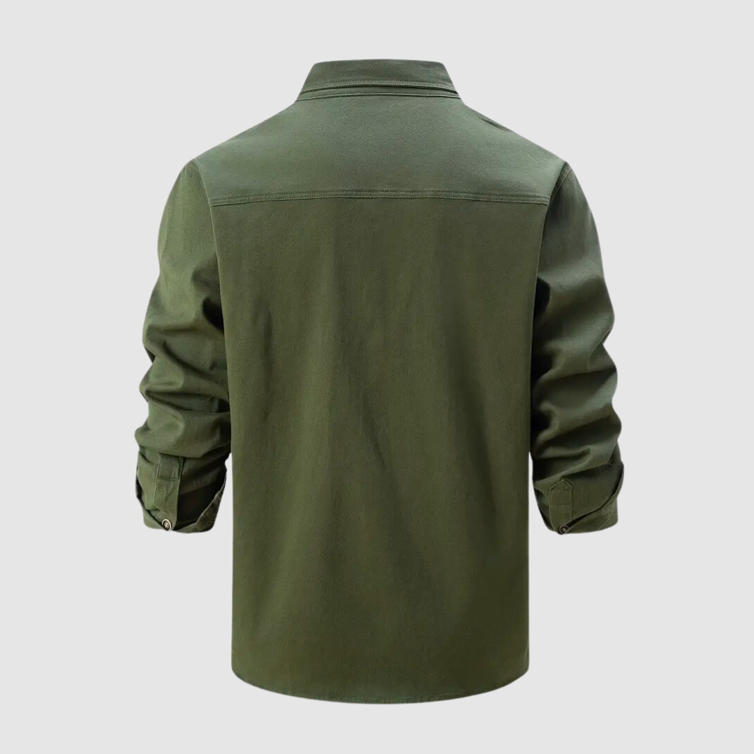 Bodhi Herren Baumwollhemd | Langarmshirt mit Umlegekragen für stilvolle Freizeitlooks