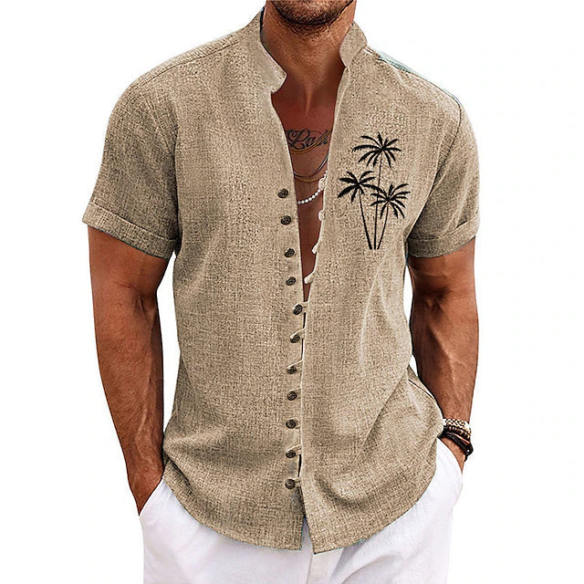 Cooles und stilvolles Palm Tree Sommerhemd für Männer - Arnfried