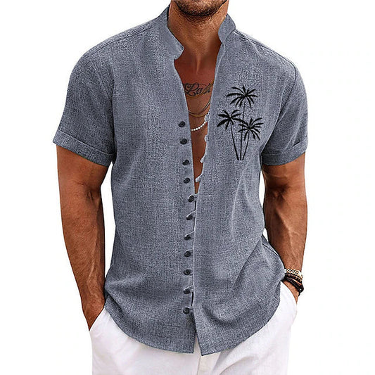 Cooles und stilvolles Palm Tree Sommerhemd für Männer - Arnfried