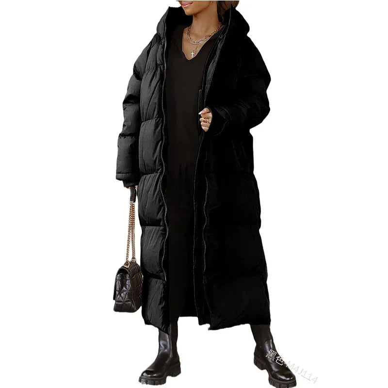 Yathira | lange wattierte winterjacke