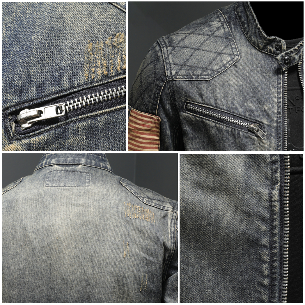 Robuste Denim-Motorradjacke - Fynn