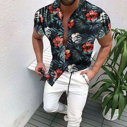 Tropisches Urlaubshemd mit Druck für Herren