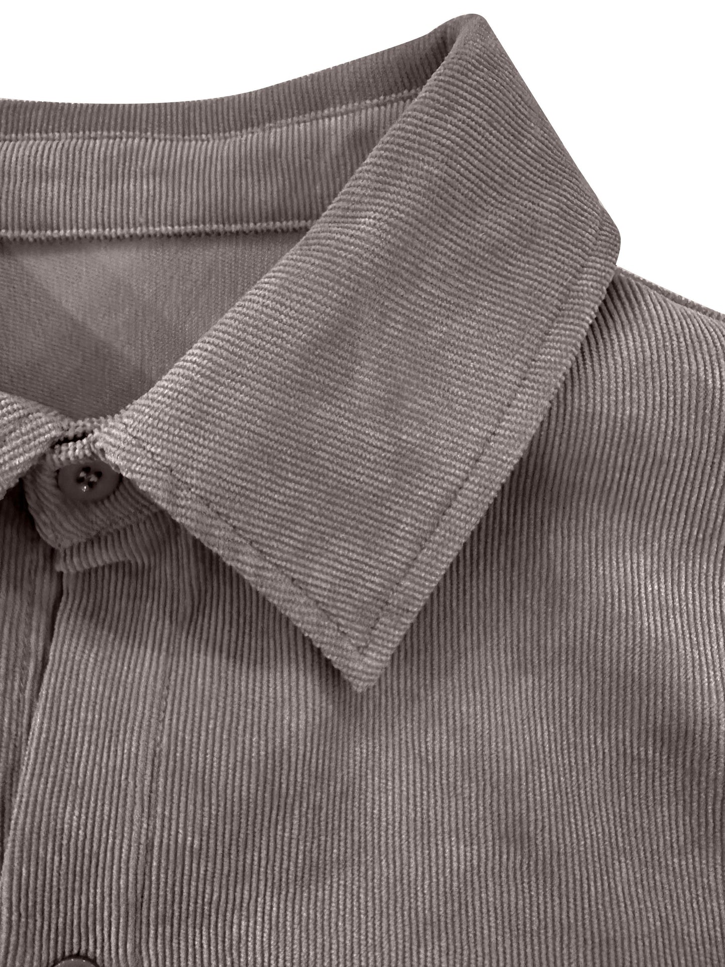 Leyariel | Graue Cordjacke mit Knopfleiste
