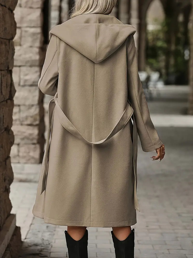 Liarven | Schicker Wickel-Kapuzenmantel mit Taille