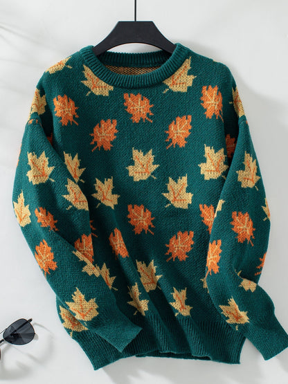 Nilo | Gemütlicher Pullover mit Ahornblatt-Muster