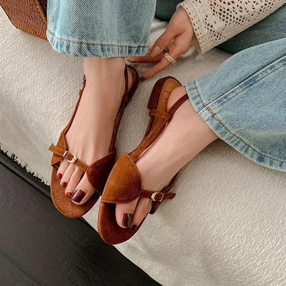 Lurenza® | Minimalistische Sommerriemchen-Sandalen