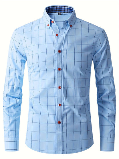 Formales Herren Langarm Sommerhemd - Marnel