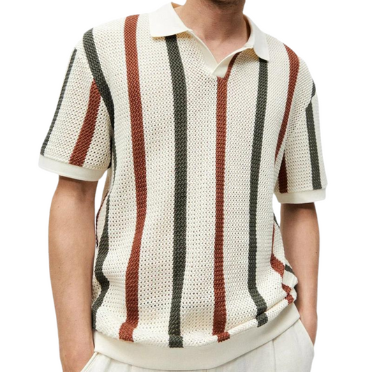 Gestreiftes Herren-Sommerstrickhemd - Allan