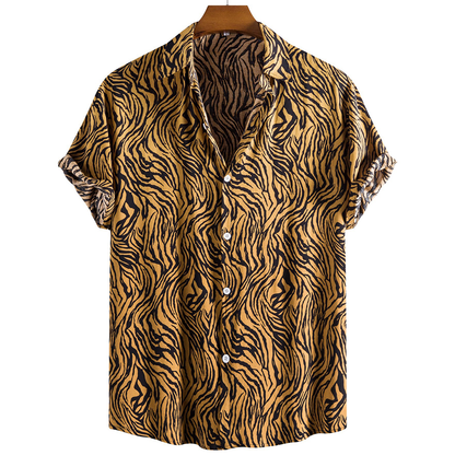 Herren Cooles Tigerdruck Sommerhemd - Arnulfo