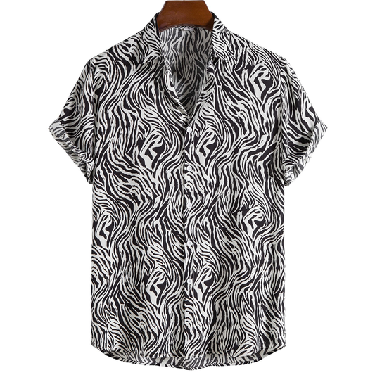 Herren Cooles Tigerdruck Sommerhemd - Arnulfo
