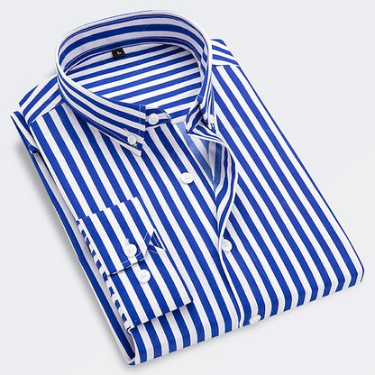 Herren Elegant Gestreiftes Sommerhemd - Maxx