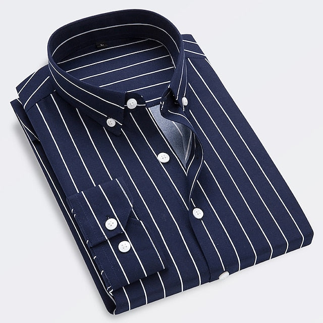 Herren Elegant Gestreiftes Sommerhemd - Maxx