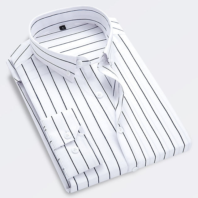 Herren Elegant Gestreiftes Sommerhemd - Maxx