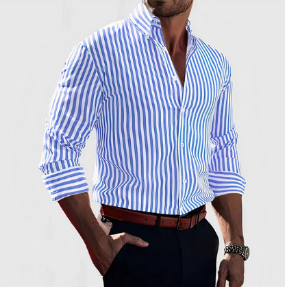 Herren elegante gestreiftes Sommerhemd - Augusto