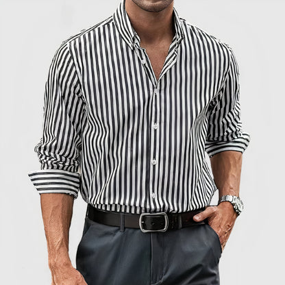 Herren elegante gestreiftes Sommerhemd - Augusto