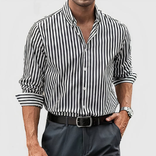 Herren elegante gestreiftes Sommerhemd - Augusto