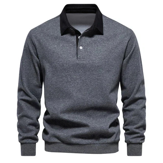 Herren Langarm Polo-Shirt mit Kragen | Klassisches Poloshirt für Freizeit & Alltag