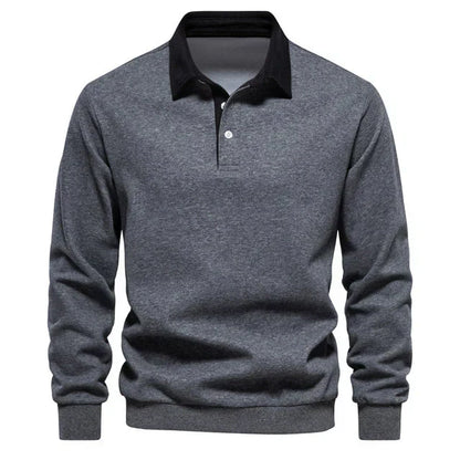Herren Langarm Polo-Shirt mit Kragen | Klassisches Poloshirt für Freizeit & Alltag