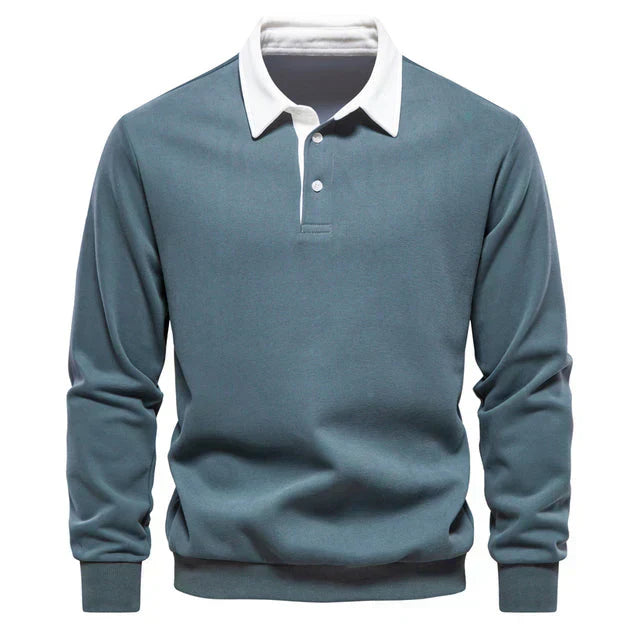 Herren Langarm Polo-Shirt mit Kragen | Klassisches Poloshirt für Freizeit & Alltag