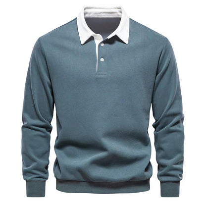 Herren Langarm Polo-Shirt mit Kragen | Klassisches Poloshirt für Freizeit & Alltag