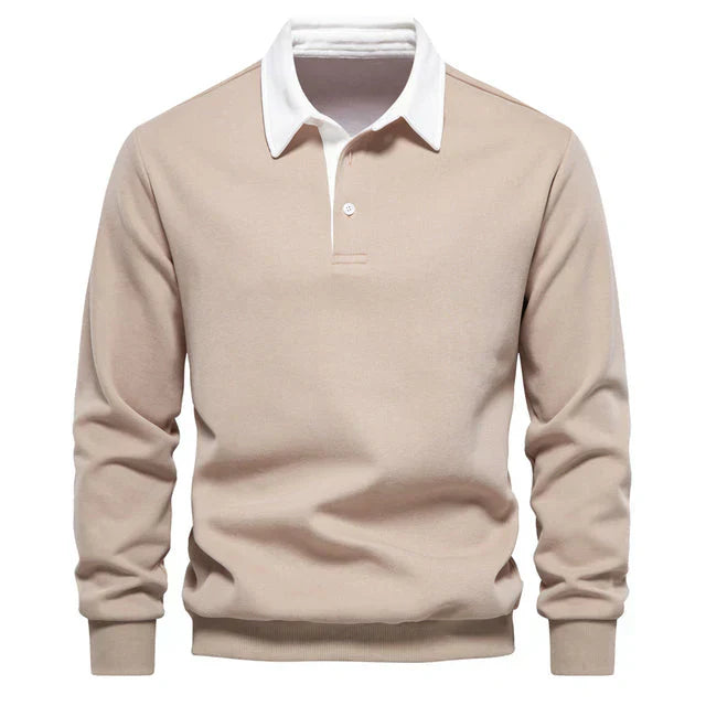 Herren Langarm Polo-Shirt mit Kragen | Klassisches Poloshirt für Freizeit & Alltag