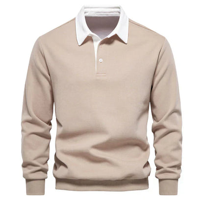 Herren Langarm Polo-Shirt mit Kragen | Klassisches Poloshirt für Freizeit & Alltag