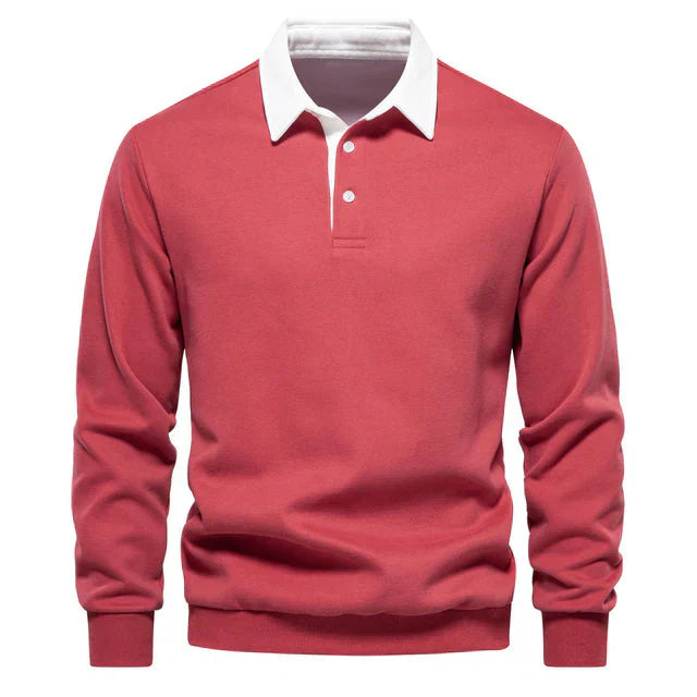 Herren Langarm Polo-Shirt mit Kragen | Klassisches Poloshirt für Freizeit & Alltag
