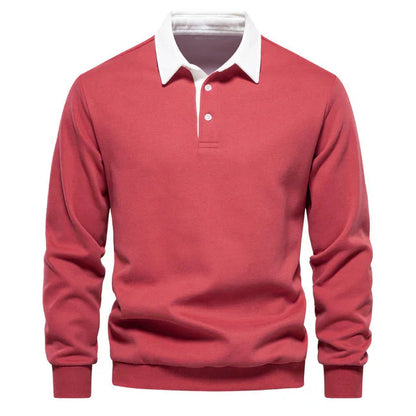 Herren Langarm Polo-Shirt mit Kragen | Klassisches Poloshirt für Freizeit & Alltag