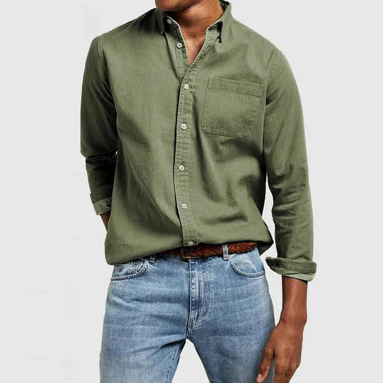 Herren Langarmhemd | Komfortables Baumwollhemd im eleganten Stil