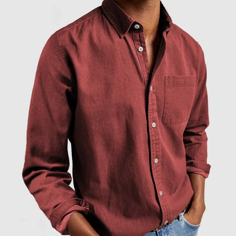 Herren Langarmhemd | Komfortables Baumwollhemd im eleganten Stil