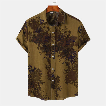 Herrenhemd slim fit floral Sommer
